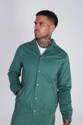 Cadiz Shacket Cotton Jacket in Green