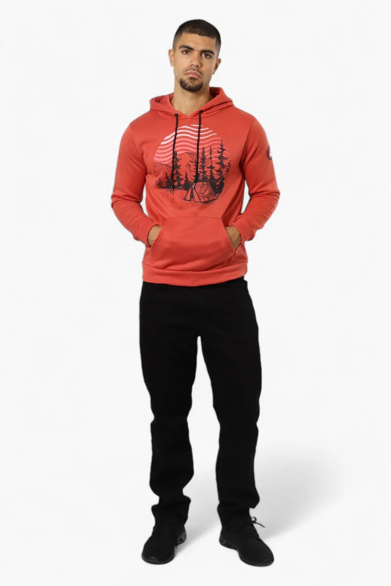 Canada Weather Gear Camping Print Hoodie - Coral