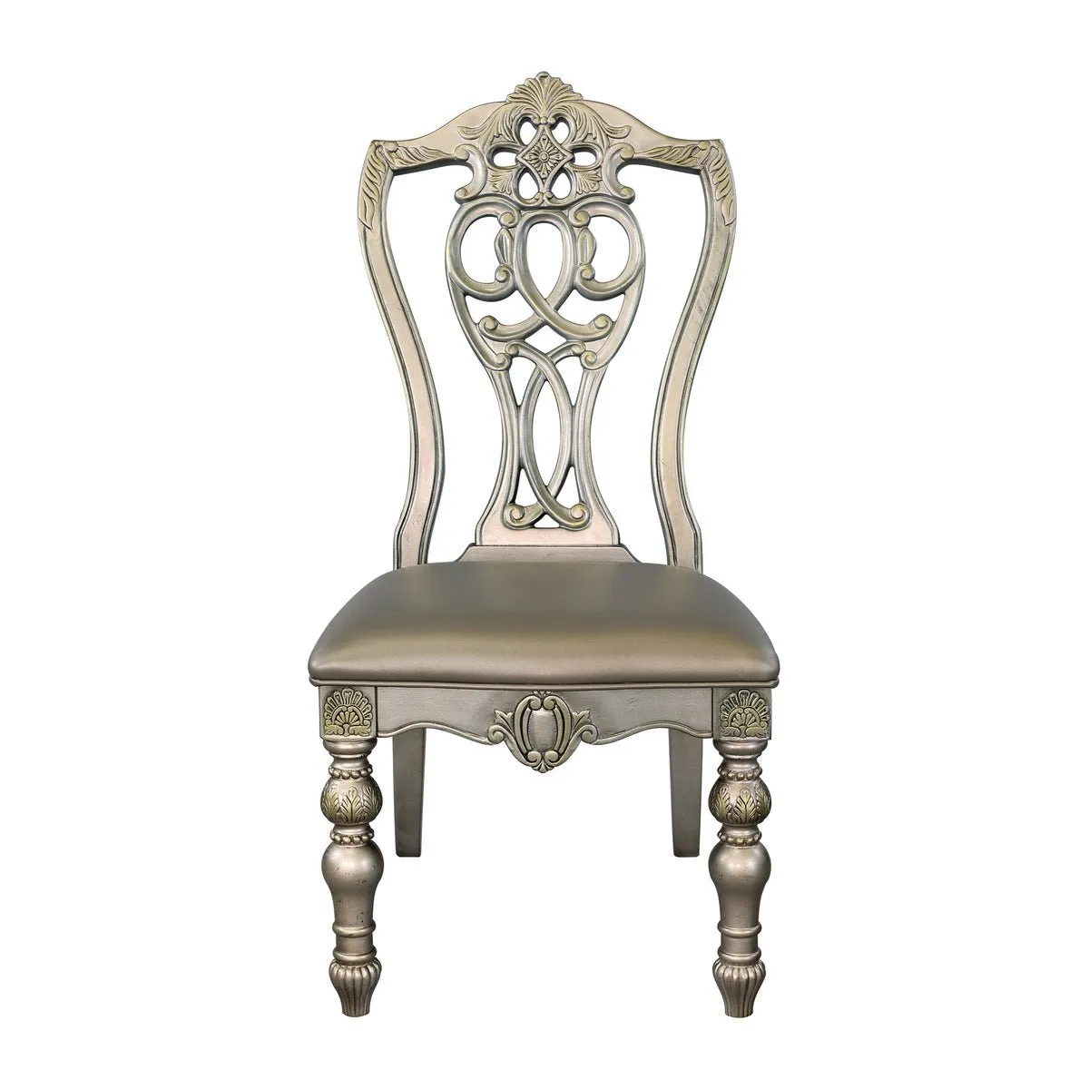 Catalonia Platinum Gold Side Chair - Set of 2