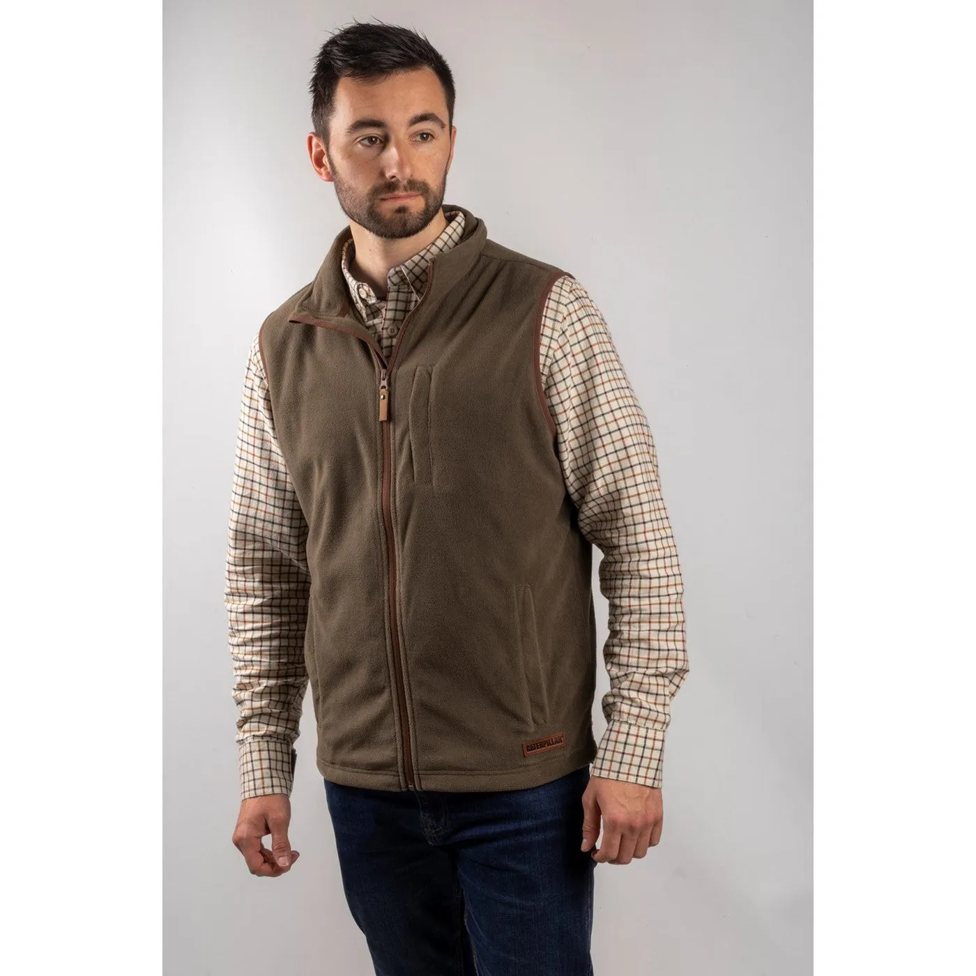 Caterpillar Concord Fleece Vest  Cypress