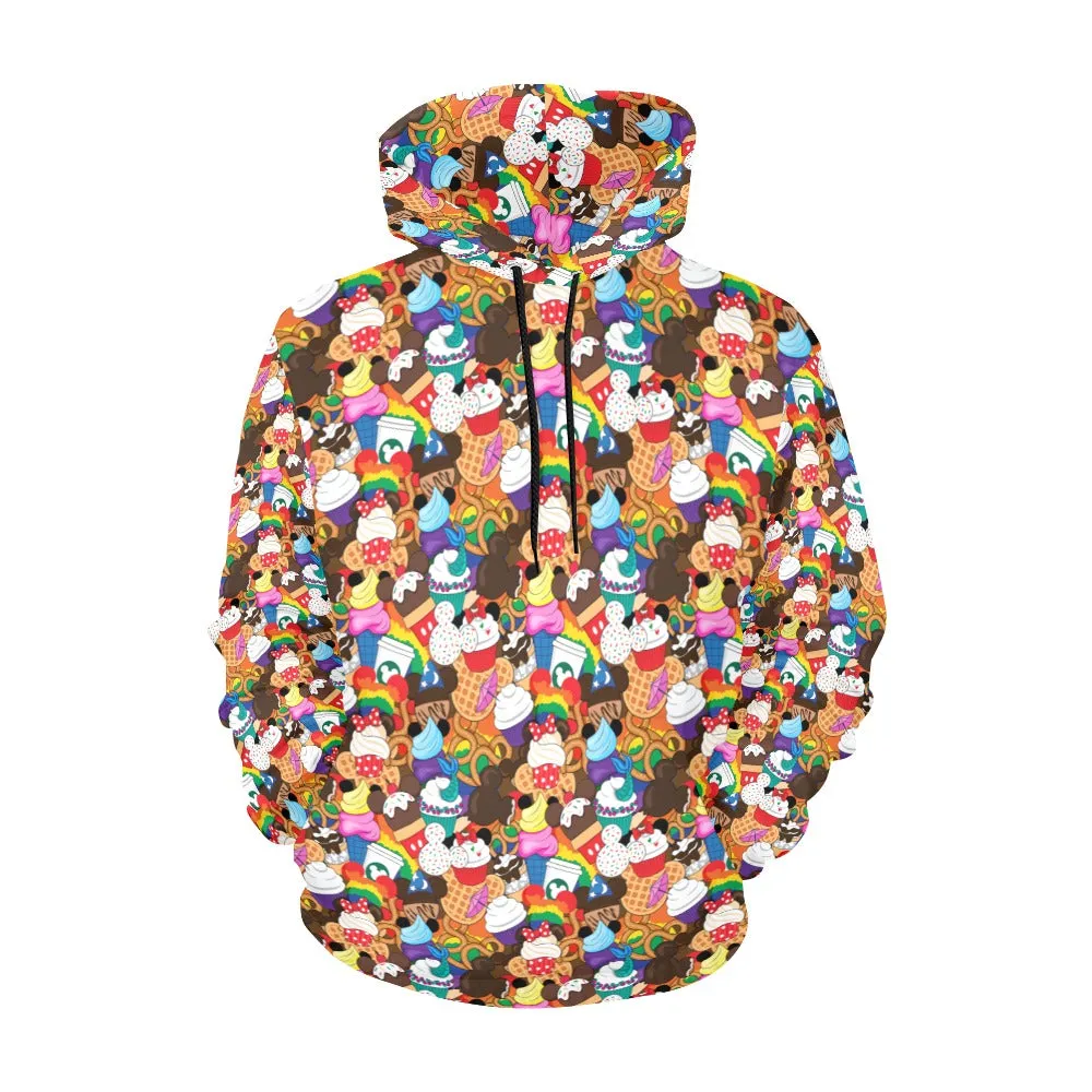 Colorful Snacks Hoodie for Women