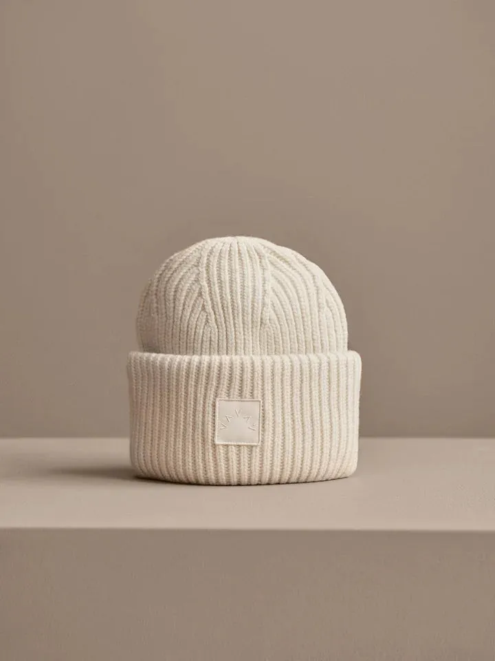 Cresta Rib Beanie in Egret