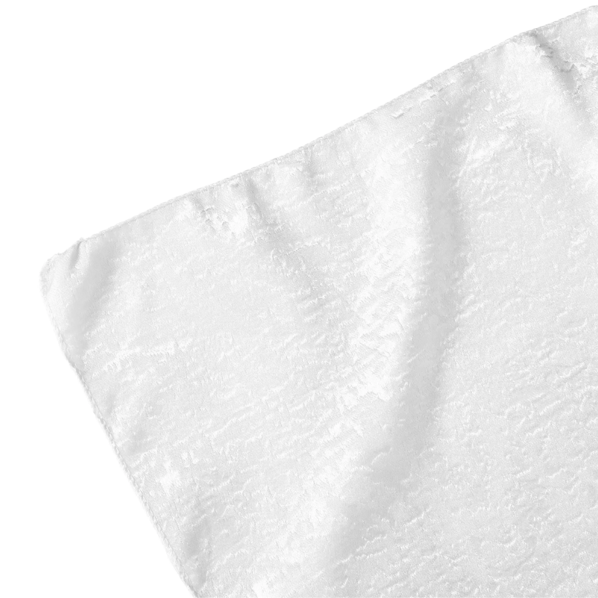 Crinkle Shimmer 90"x132" Rectangular Tablecloth - White