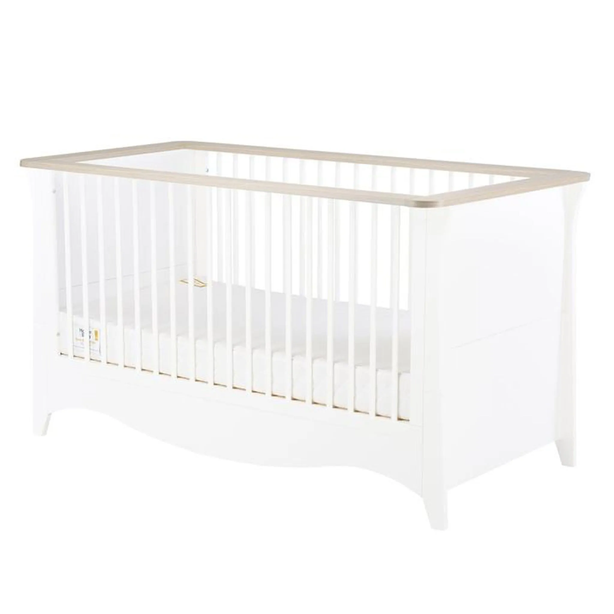 Cuddleco Clara 3 Piece Nursery Furniture Set - White/Ash