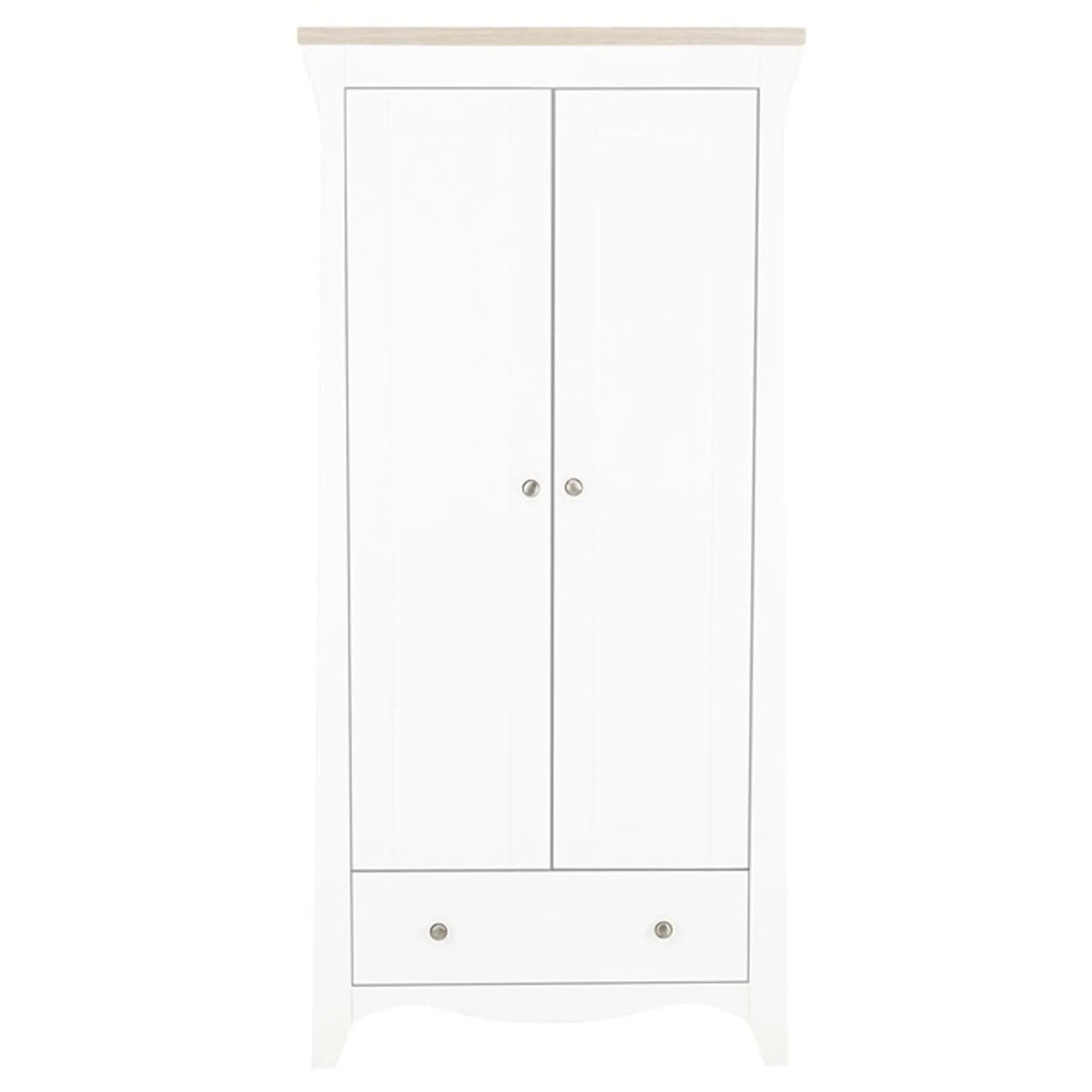 Cuddleco Clara 3 Piece Nursery Furniture Set - White/Ash