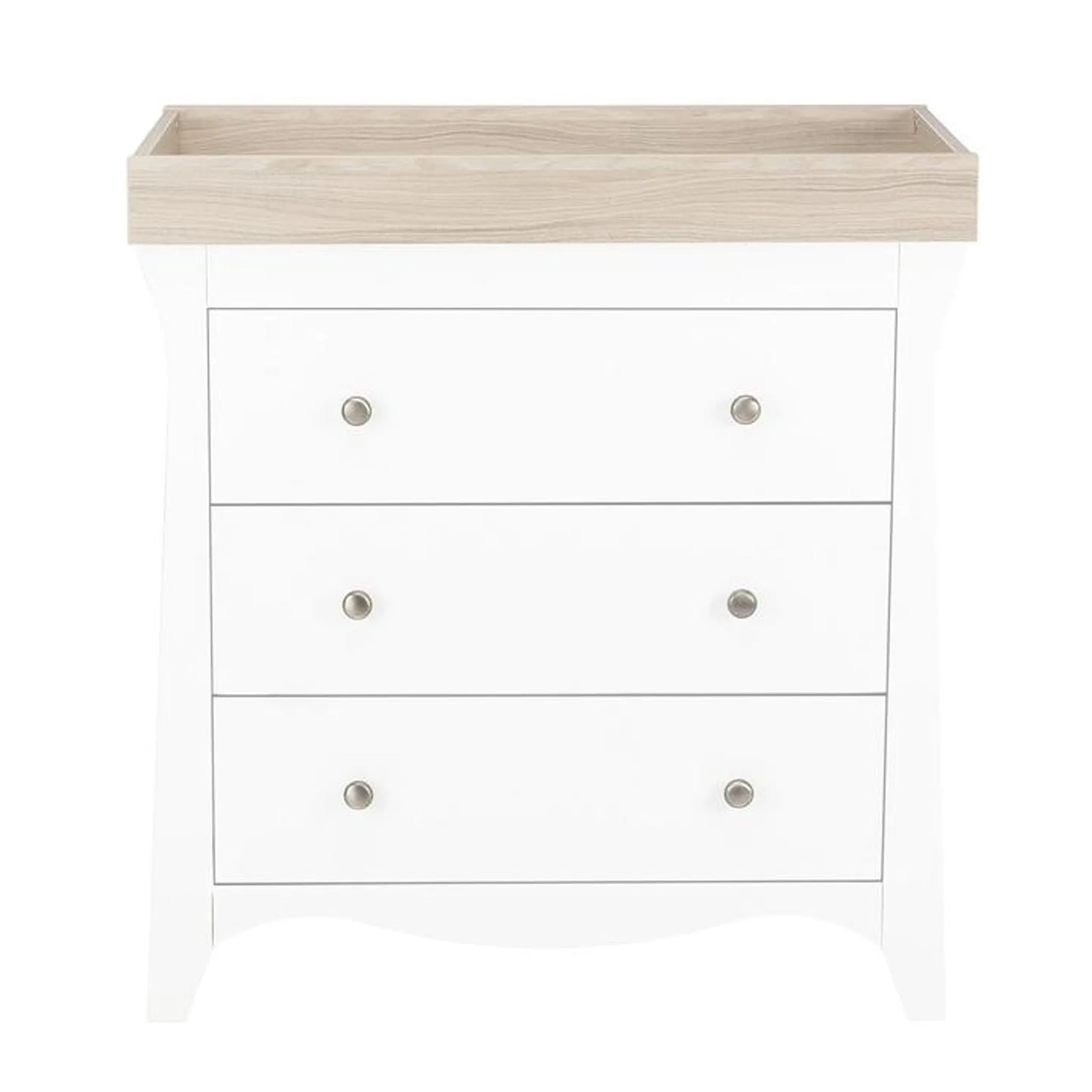 Cuddleco Clara 3 Piece Nursery Furniture Set - White/Ash