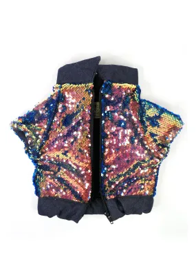 DENIM SEQUINED JACKET