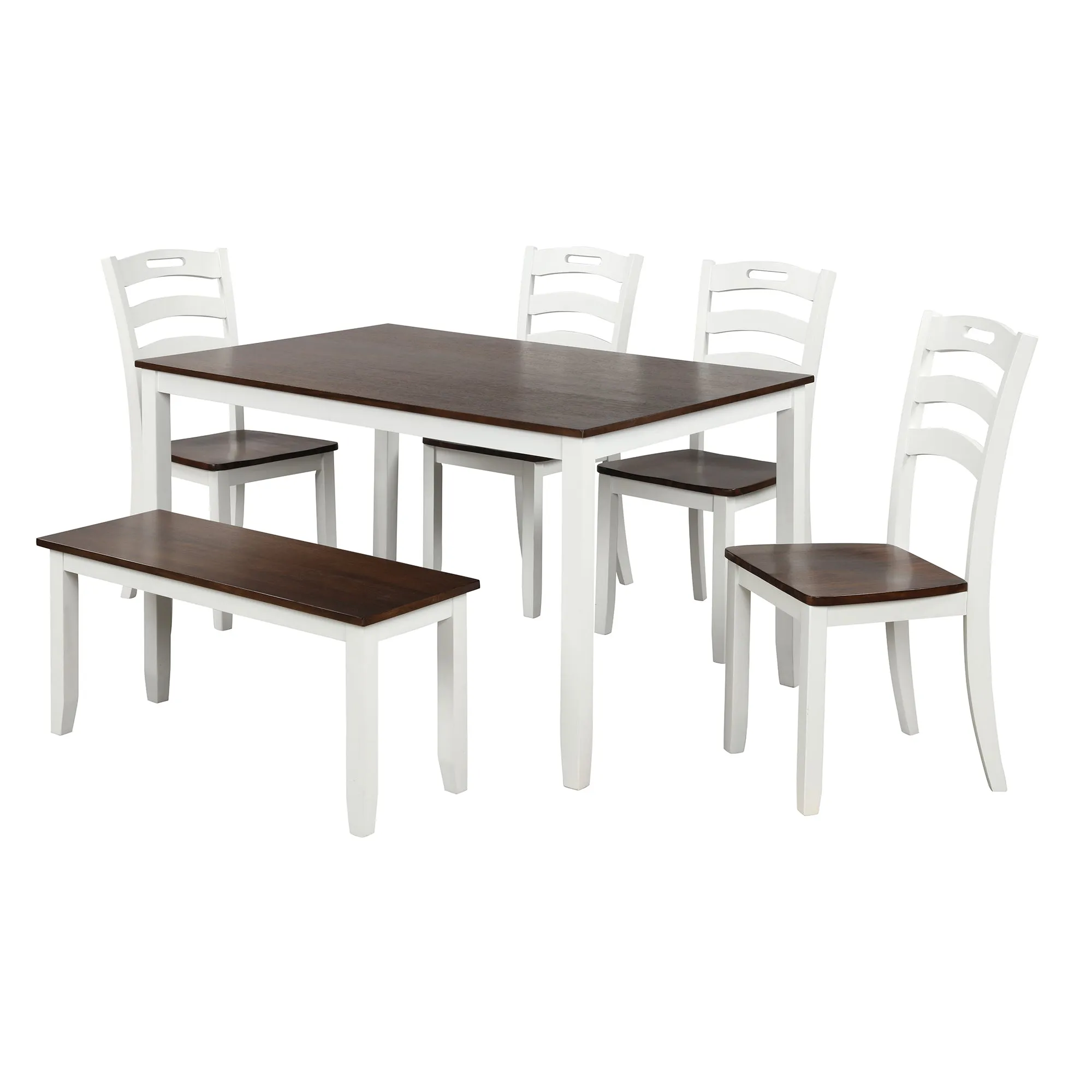 DiPoli 6 Piece Dining Table Set with Bench