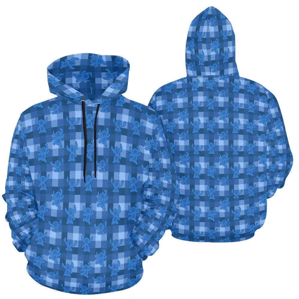 Disney Lilo And Stitch 626 Plaid Hoodie for Women