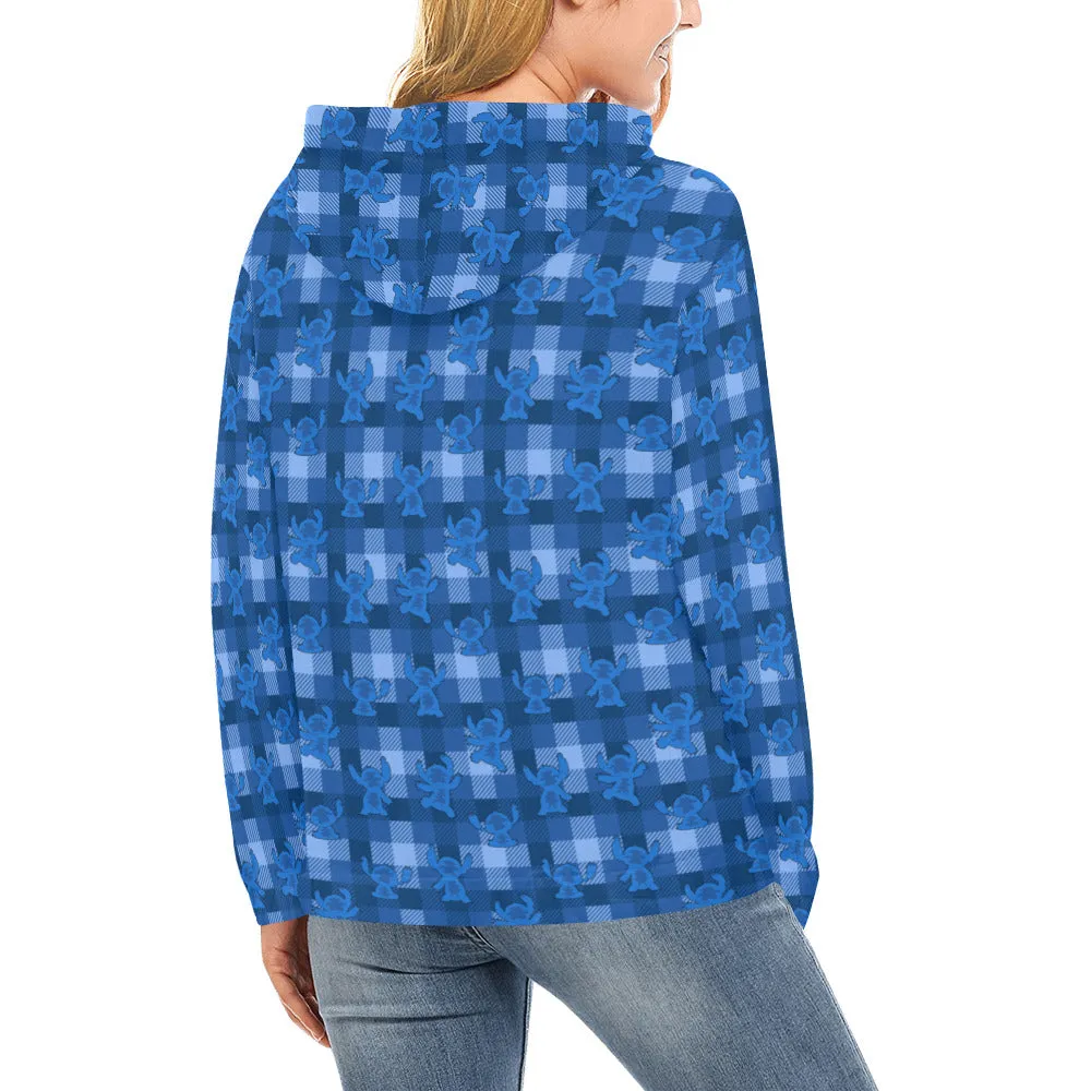 Disney Lilo And Stitch 626 Plaid Hoodie for Women