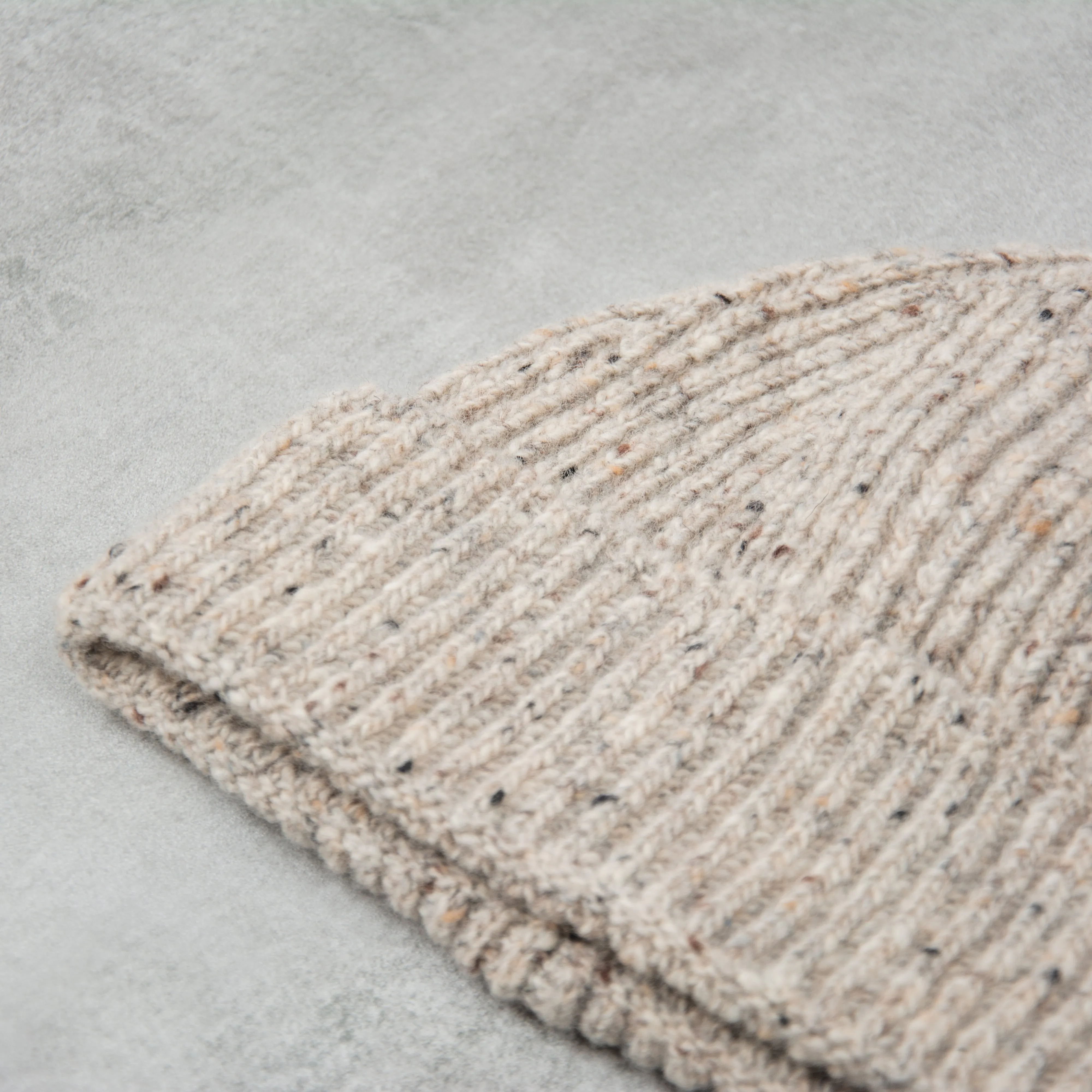 Donegal Wool Beanie - Light Grey