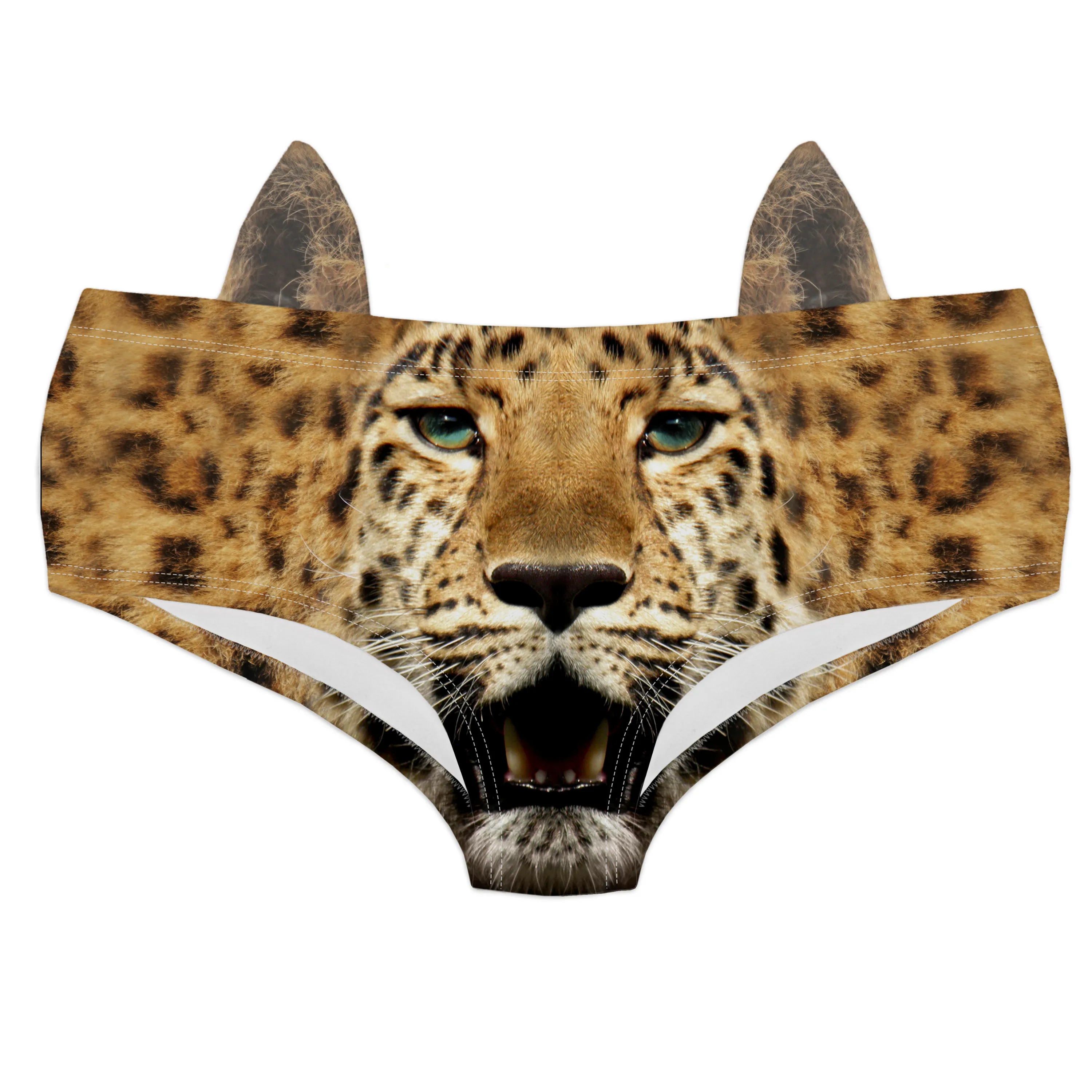 Ear Pantie - Leopard (6-10 UK Size)