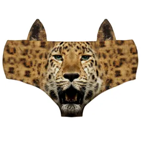 Ear Pantie - Leopard (6-10 UK Size)