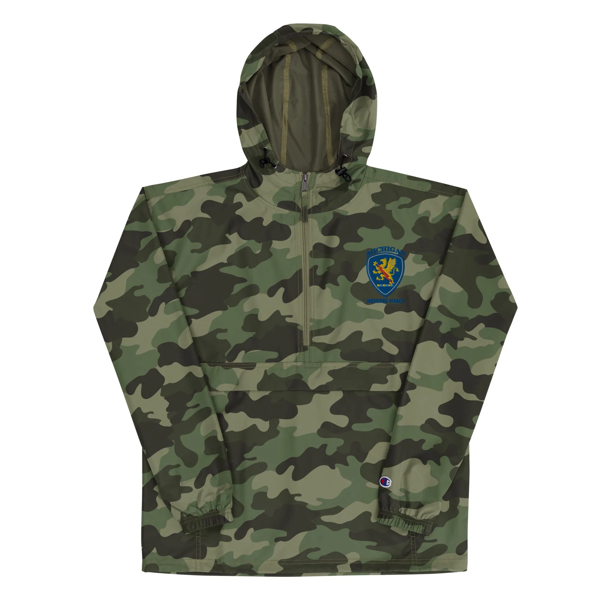 Embroidered Unisex Champion Packable Jacket - Michigan Defense Force