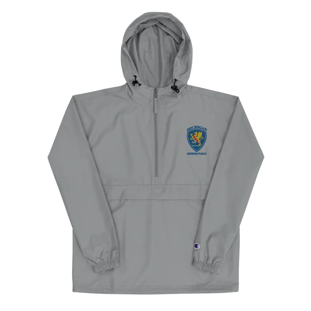 Embroidered Unisex Champion Packable Jacket - Michigan Defense Force