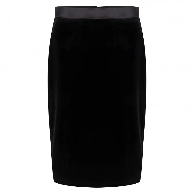 Esqualo - Velvet Pencil Skirt