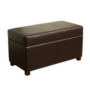 Essex Double Storage Ottoman Chocolate - Threshold