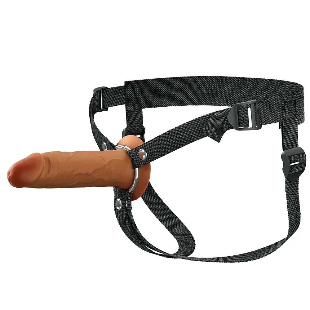 Fantasy X-Tensions Elite Hollow Silicone Strap-On 6 in. Brown