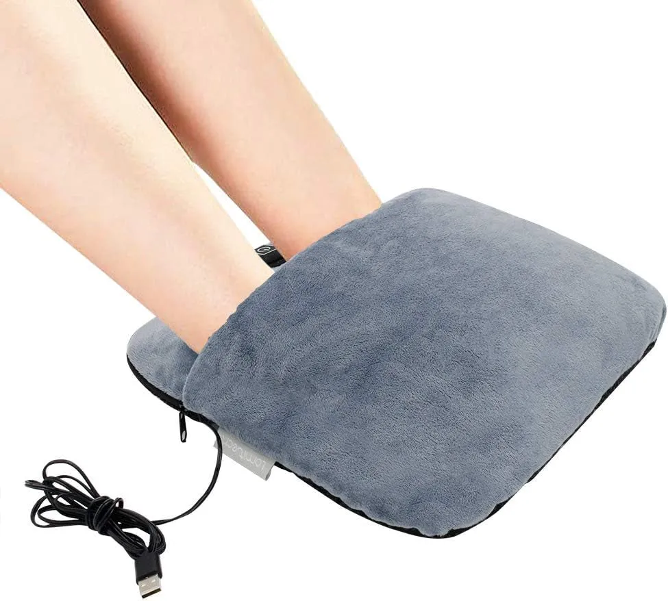 Foot Warmers,Electric Foot Massage Fast Heating Pad,USB Feet Warmers with Heated and Vibration,Soft Plush Micro Mink Fabric,Auto-Off Feature,Gifts for Women and Men