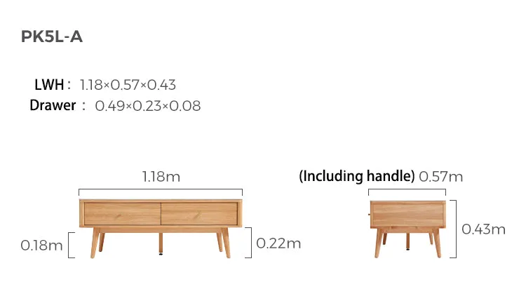 Four Seasons Solid Wood and White Coffee Table