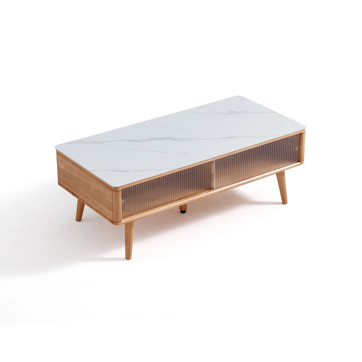 Four Seasons Solid Wood and White Coffee Table