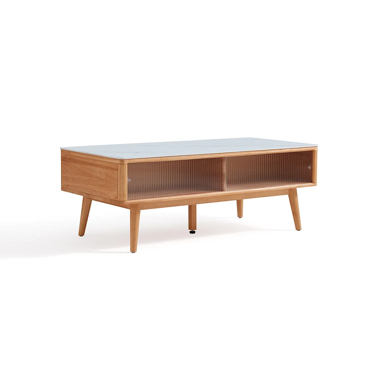 Four Seasons Solid Wood and White Coffee Table