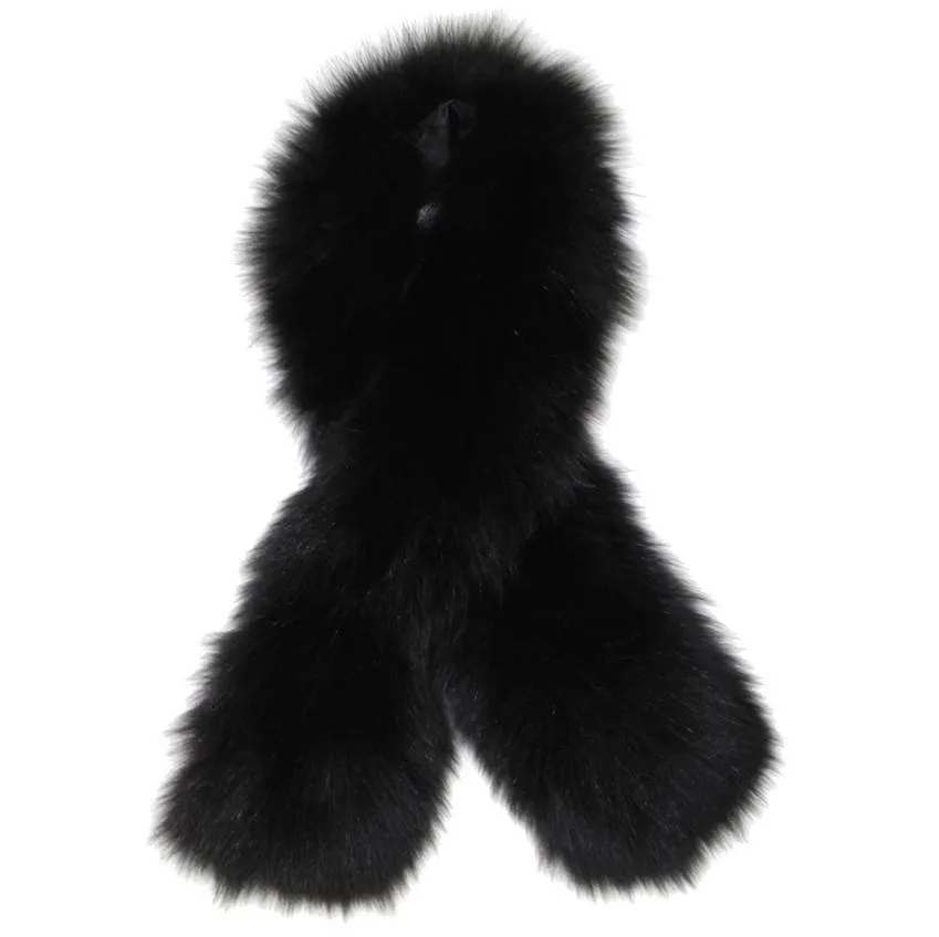 Fox Fur Collar-Black