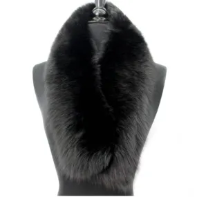 Fox Fur Collar-Black