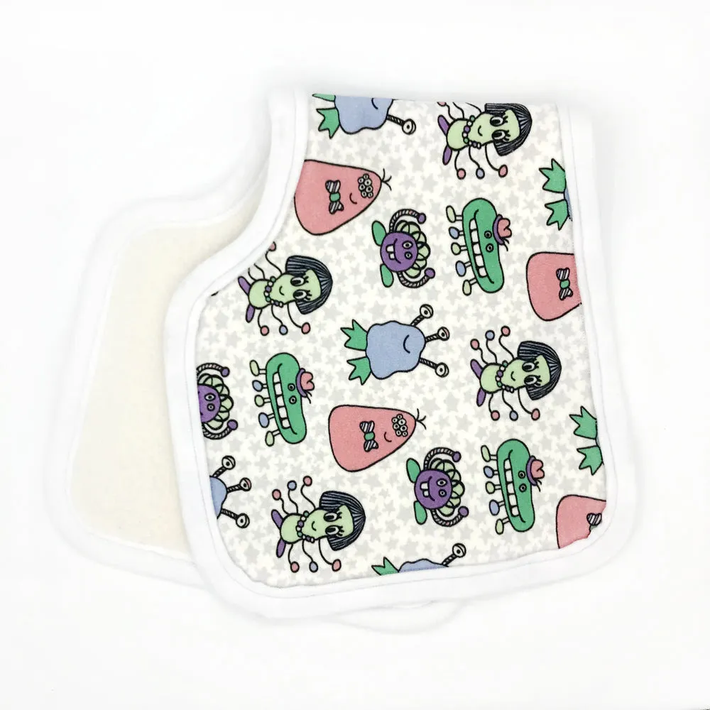 Friendly Monsters Burp Cloth - Organic Cotton | *25% Off!*