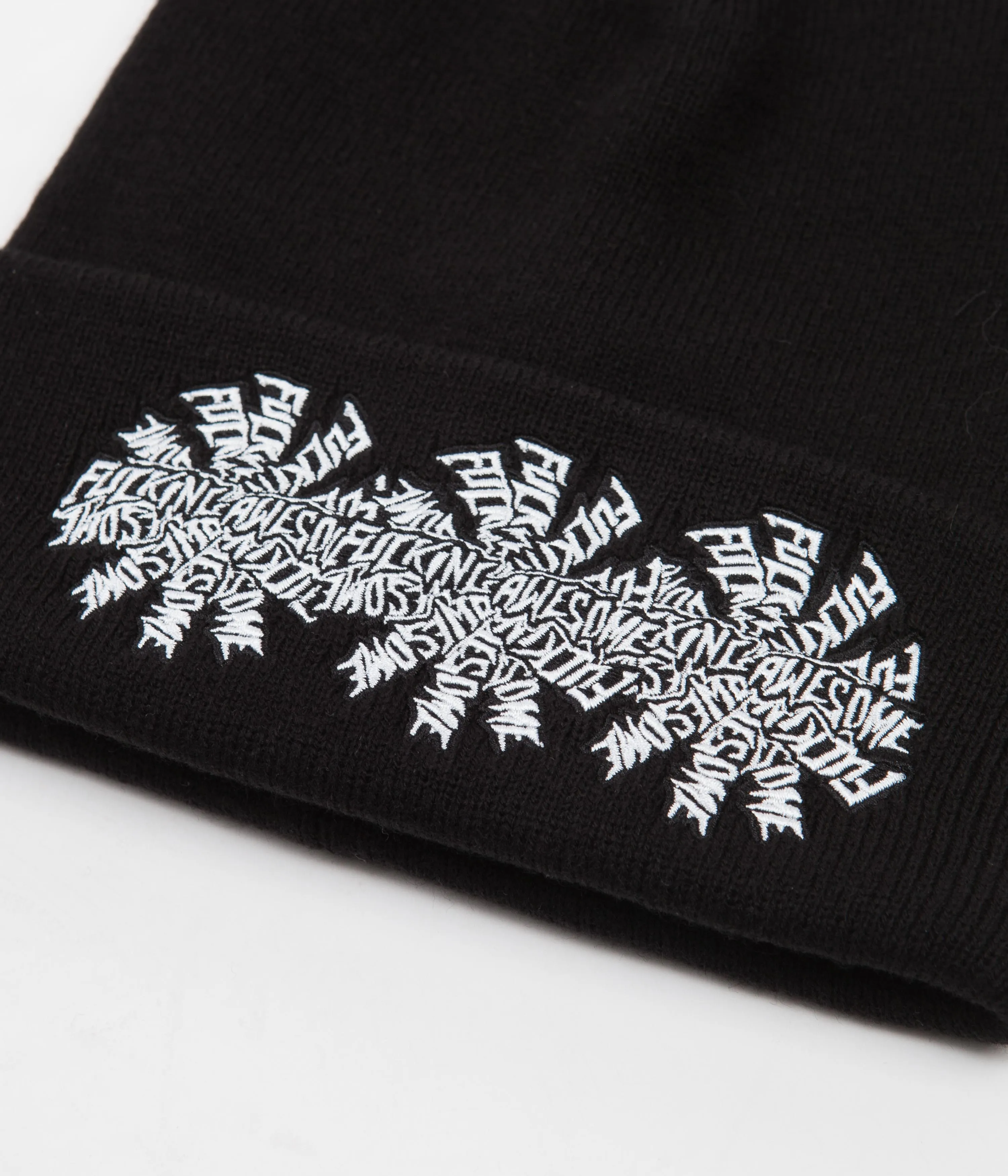 Fucking Awesome Three Spiral Cuff Beanie - Black