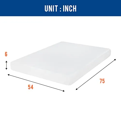 Full Mattress 6 inch Gel Memory Foam Mattress for Cool Sleep & Pressure Relief, Medium Firm Mattresses CertiPUR-US Certified/Bed-in-a-Box/Pressure Relieving Full Size