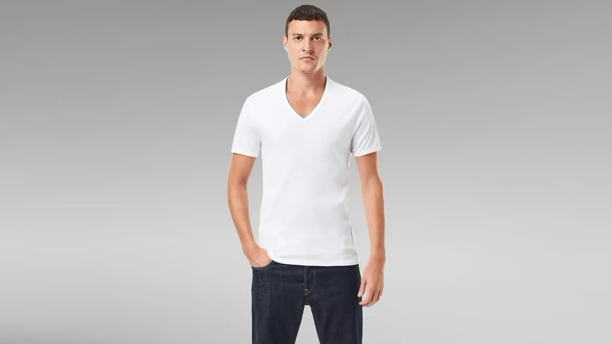 G-STAR RAW BASIC V-NECK T-SHIRT (White)