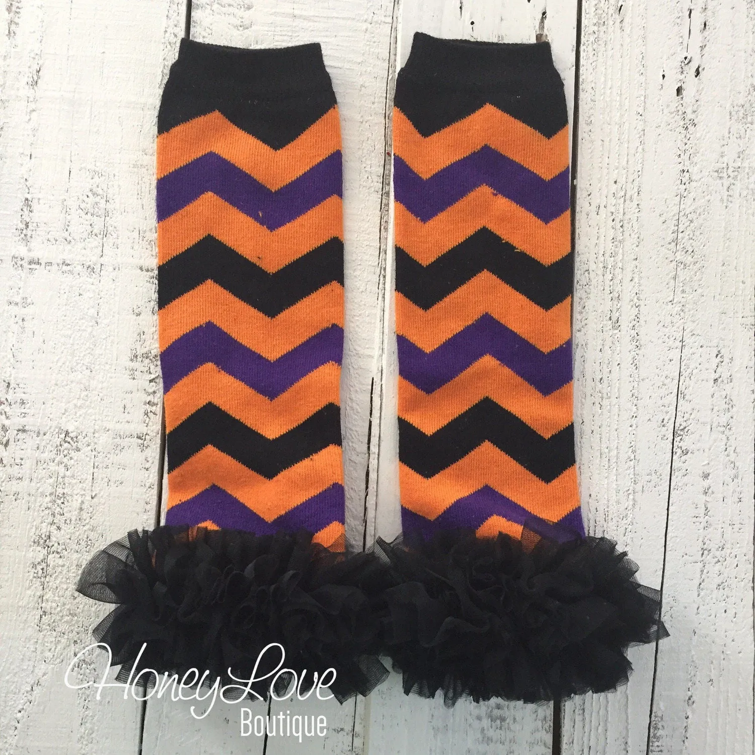 Halloween Leg Warmers with or without black ruffle