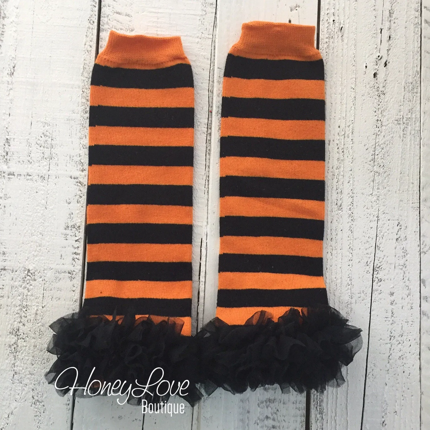 Halloween Leg Warmers with or without black ruffle