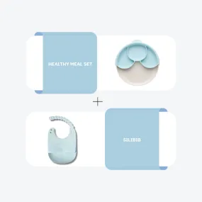 Healthy meal set  Miniware Silibib Vanilla/Aqua