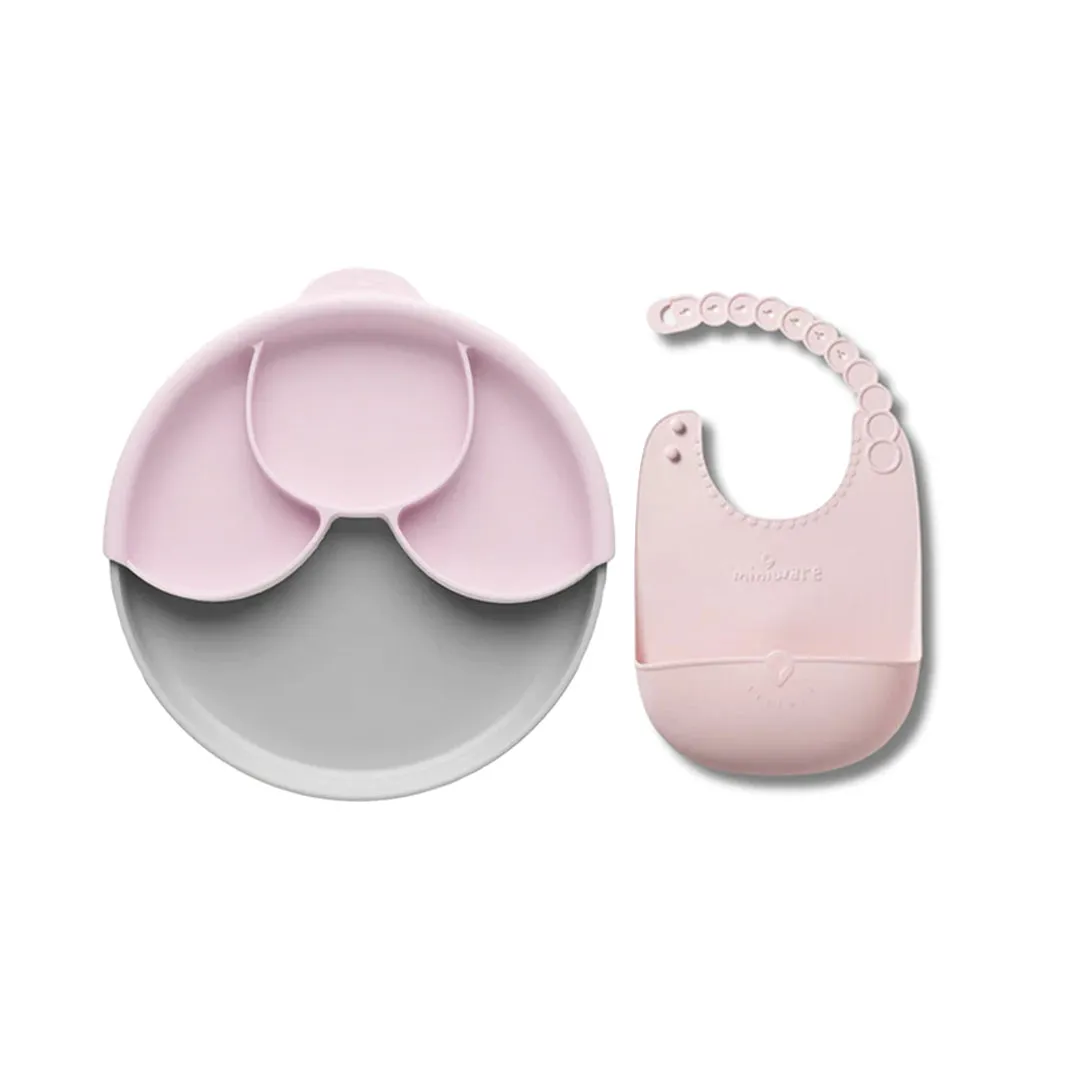 Healthy meal set  Silibib Grey/Cotton Candy