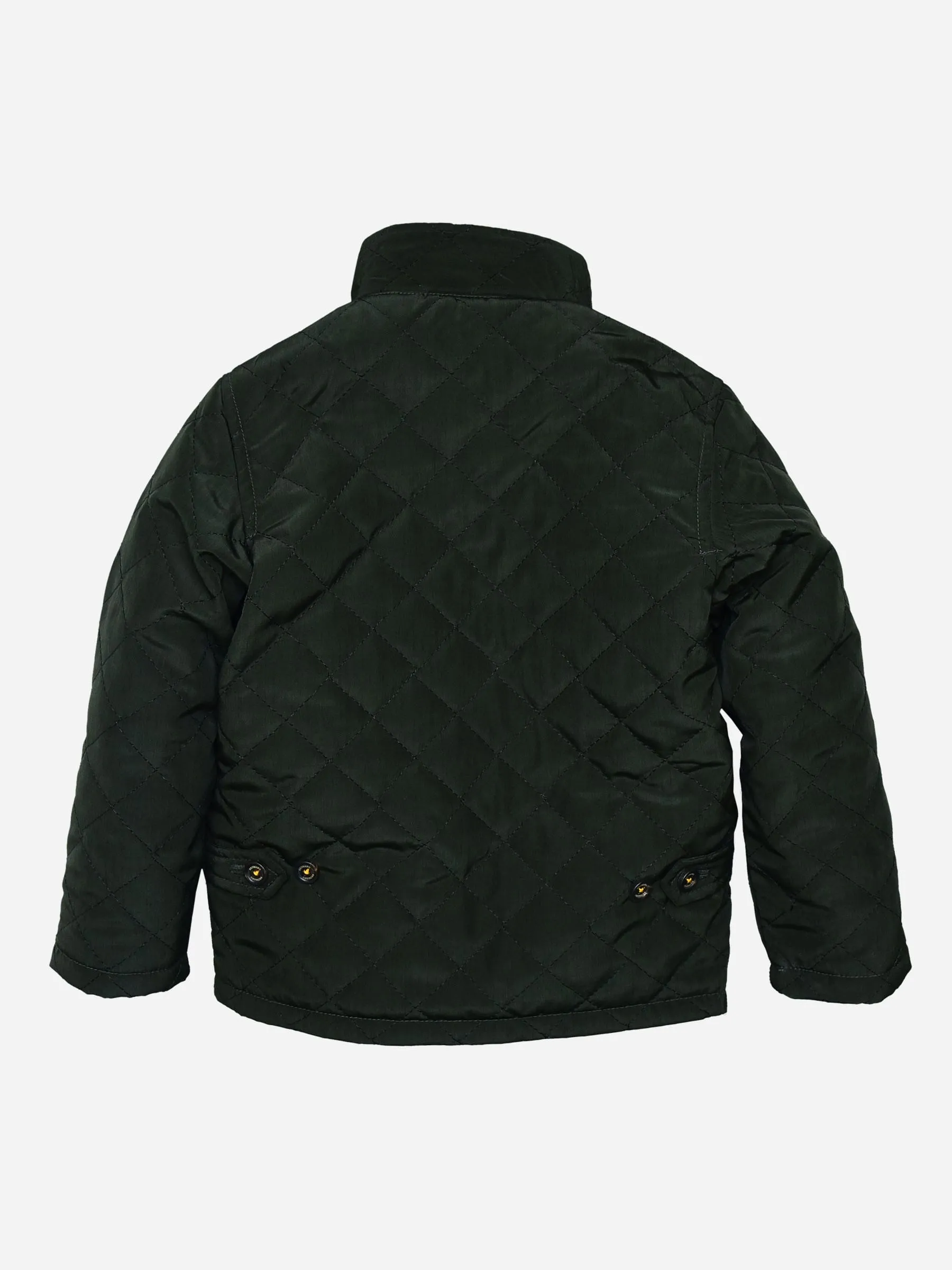 Horizontal Olive Quilted Jacket