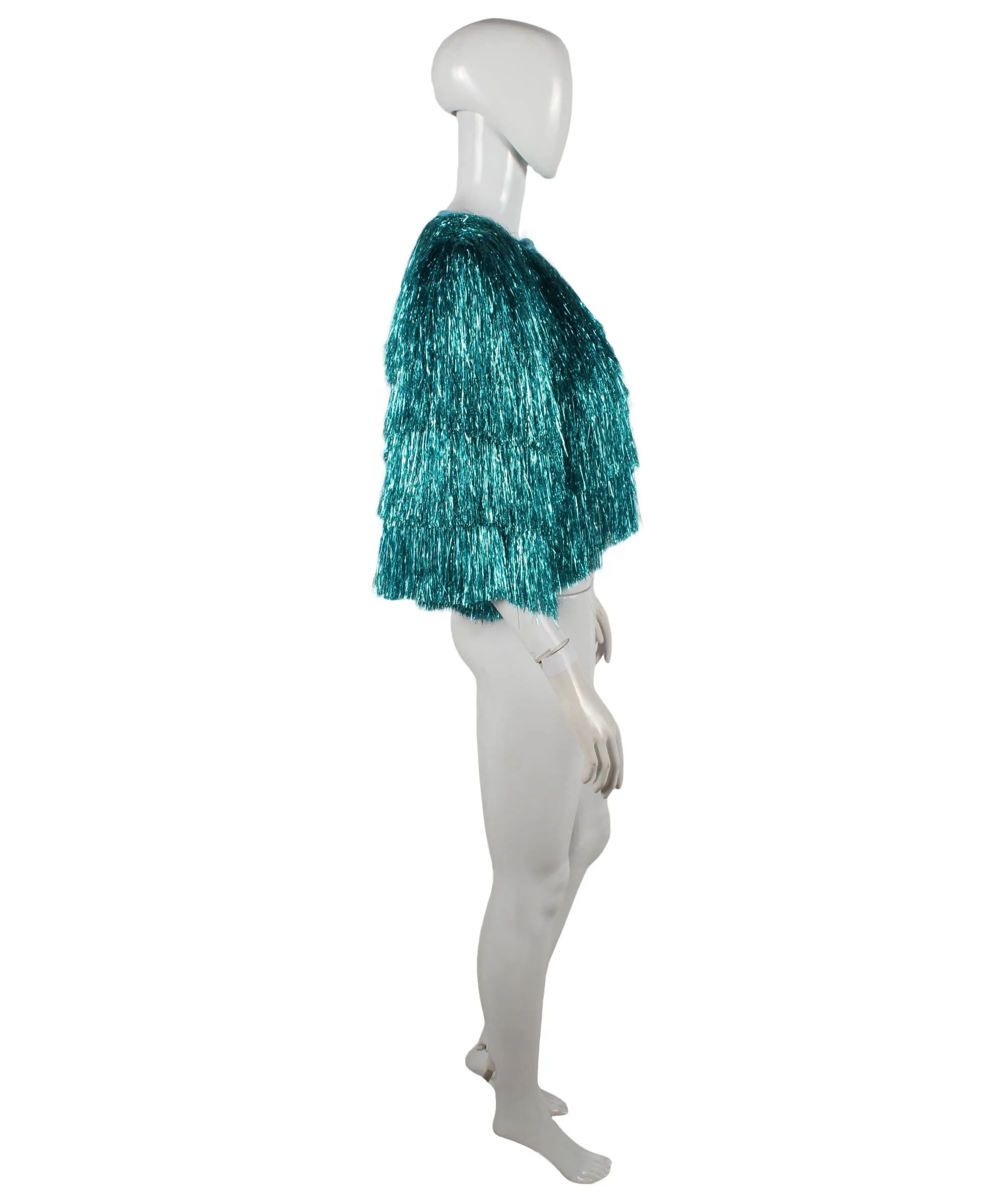 HPO Adult Women's Aquamarine Tinsel Jacket I Perfect for Halloween and Cosplay Events