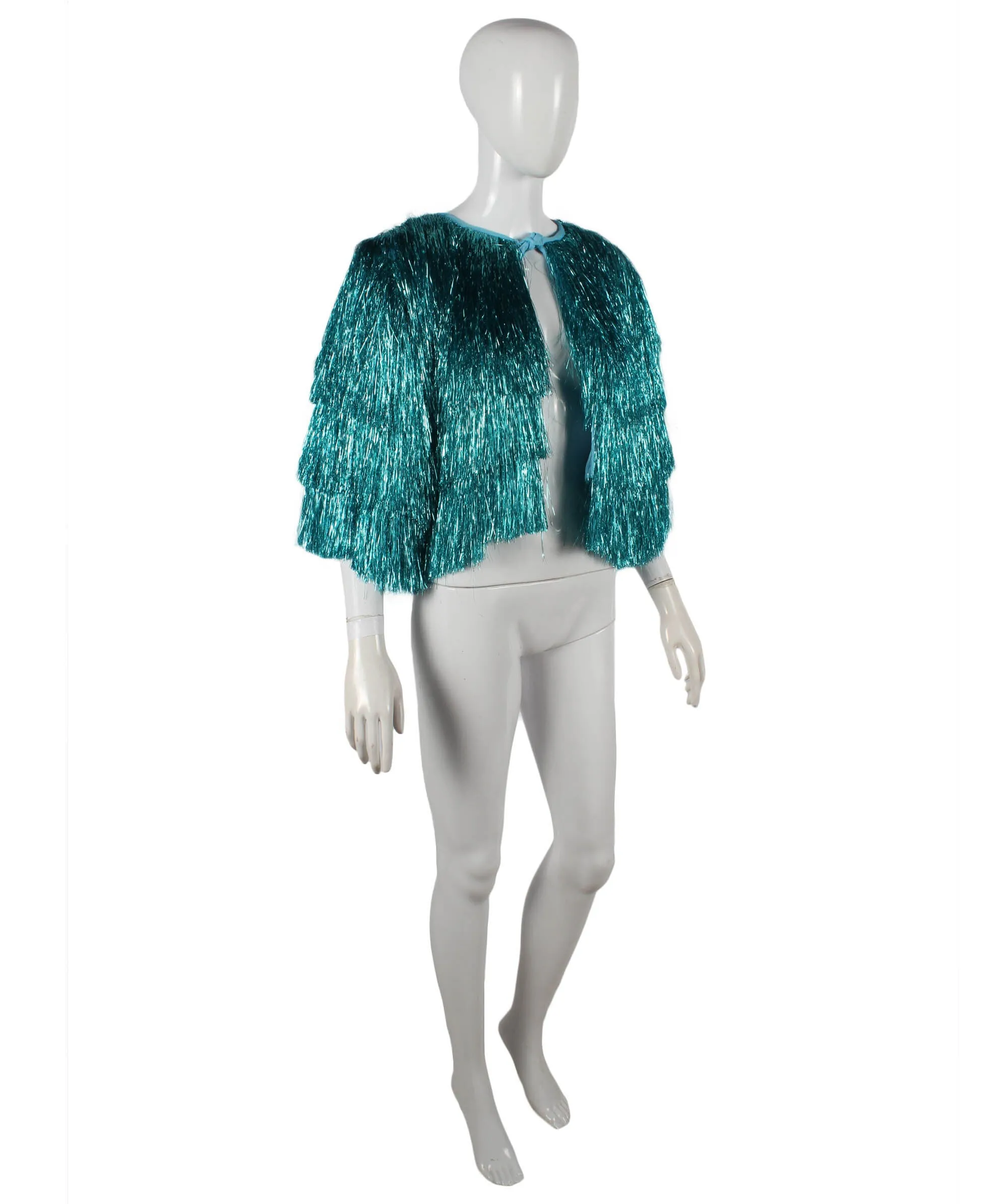 HPO Adult Women's Aquamarine Tinsel Jacket I Perfect for Halloween and Cosplay Events