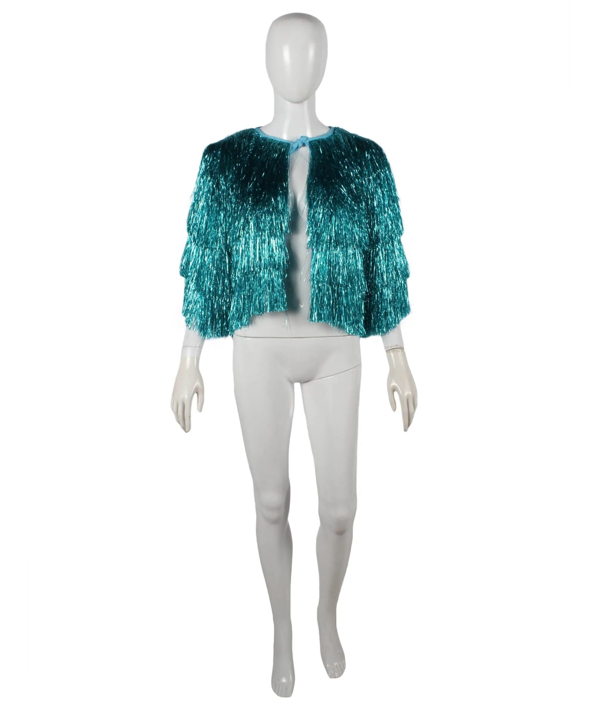 HPO Adult Women's Aquamarine Tinsel Jacket I Perfect for Halloween and Cosplay Events