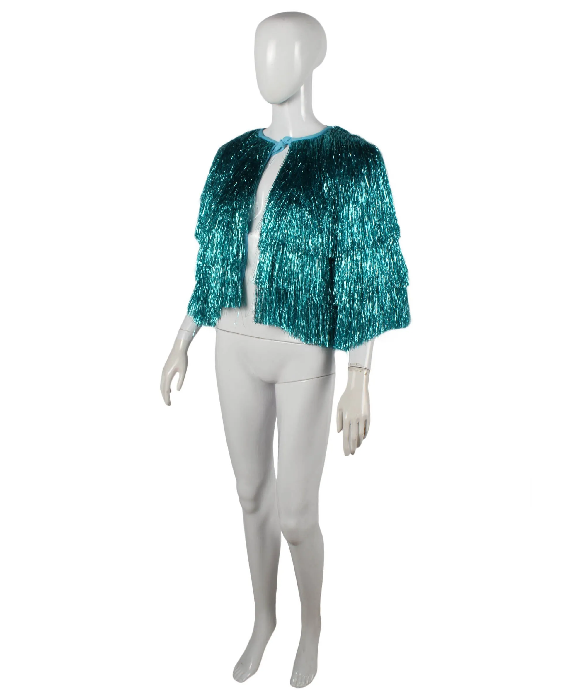 HPO Adult Women's Aquamarine Tinsel Jacket I Perfect for Halloween and Cosplay Events