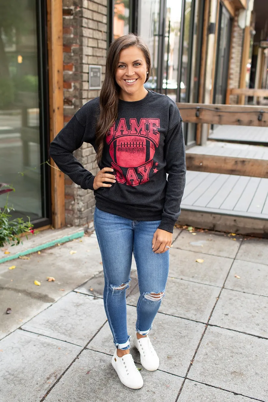 Htr Black Red Game Day Sweatshirt