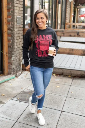 Htr Black Red Game Day Sweatshirt