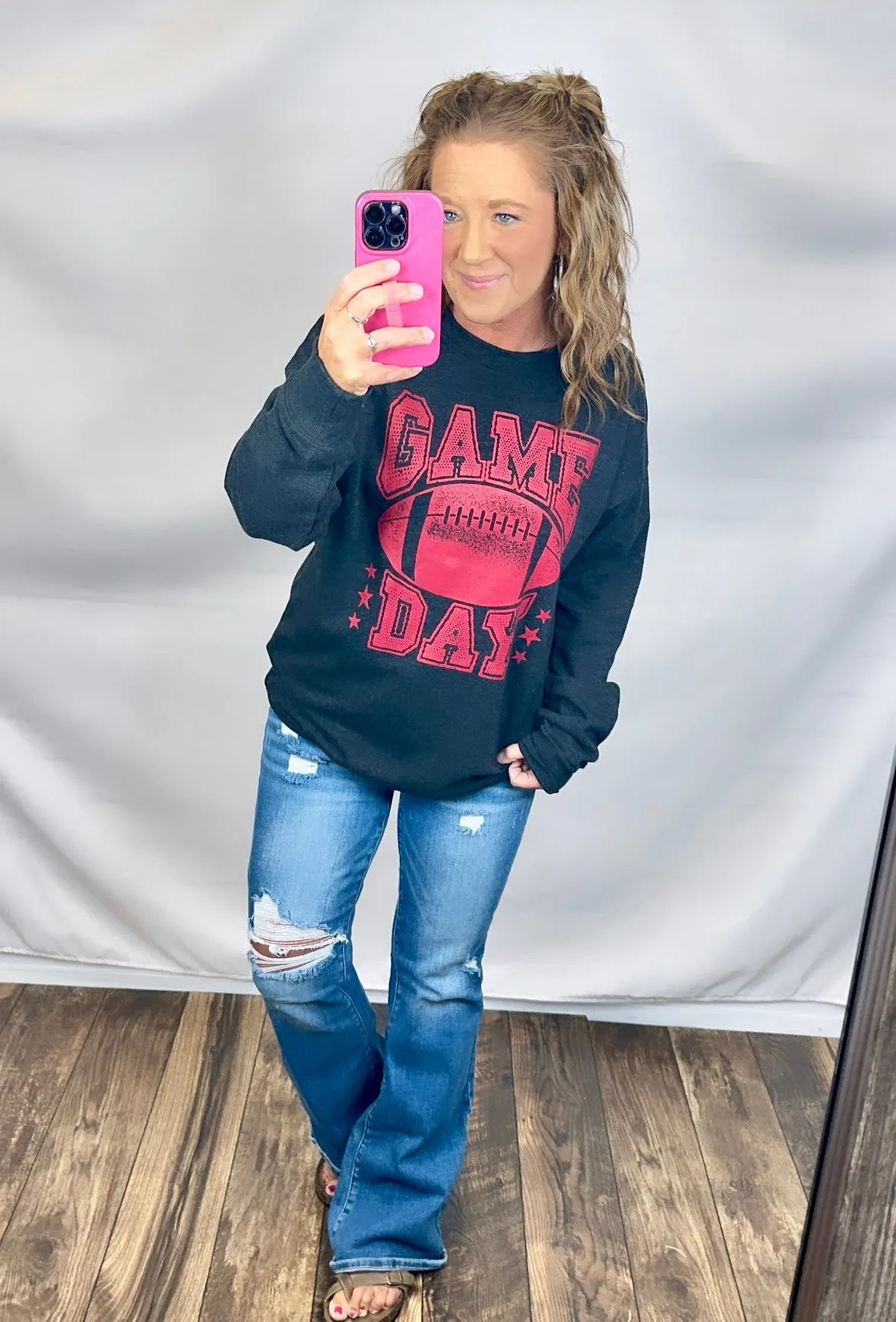 Htr Black Red Game Day Sweatshirt