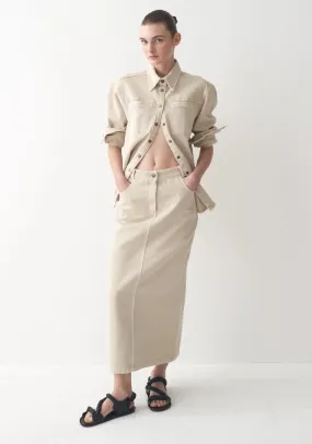 Jagger Denim Skirt Sand