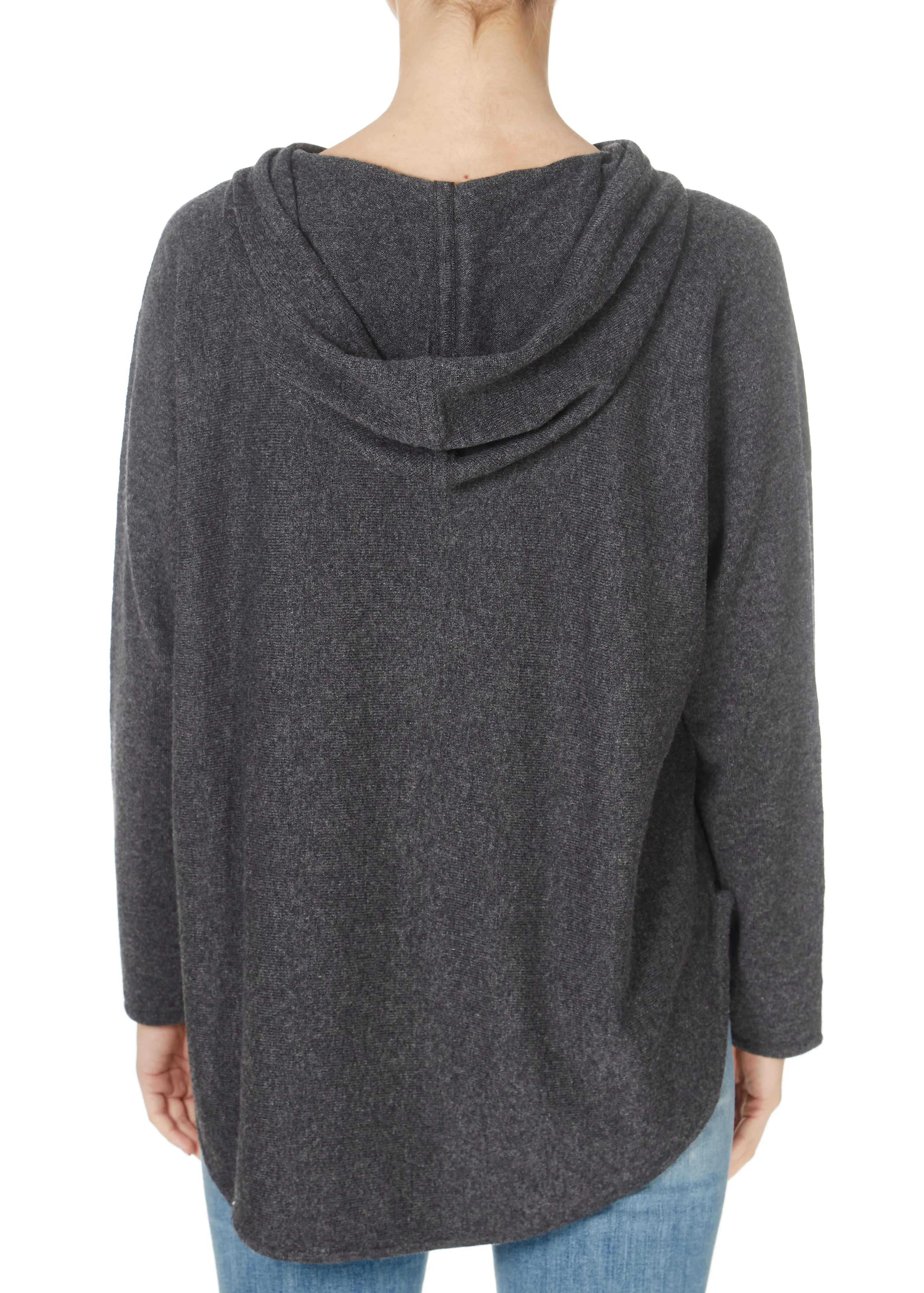 Jessimara Knitwear Harper Graphite Marl Pullover Hoodie