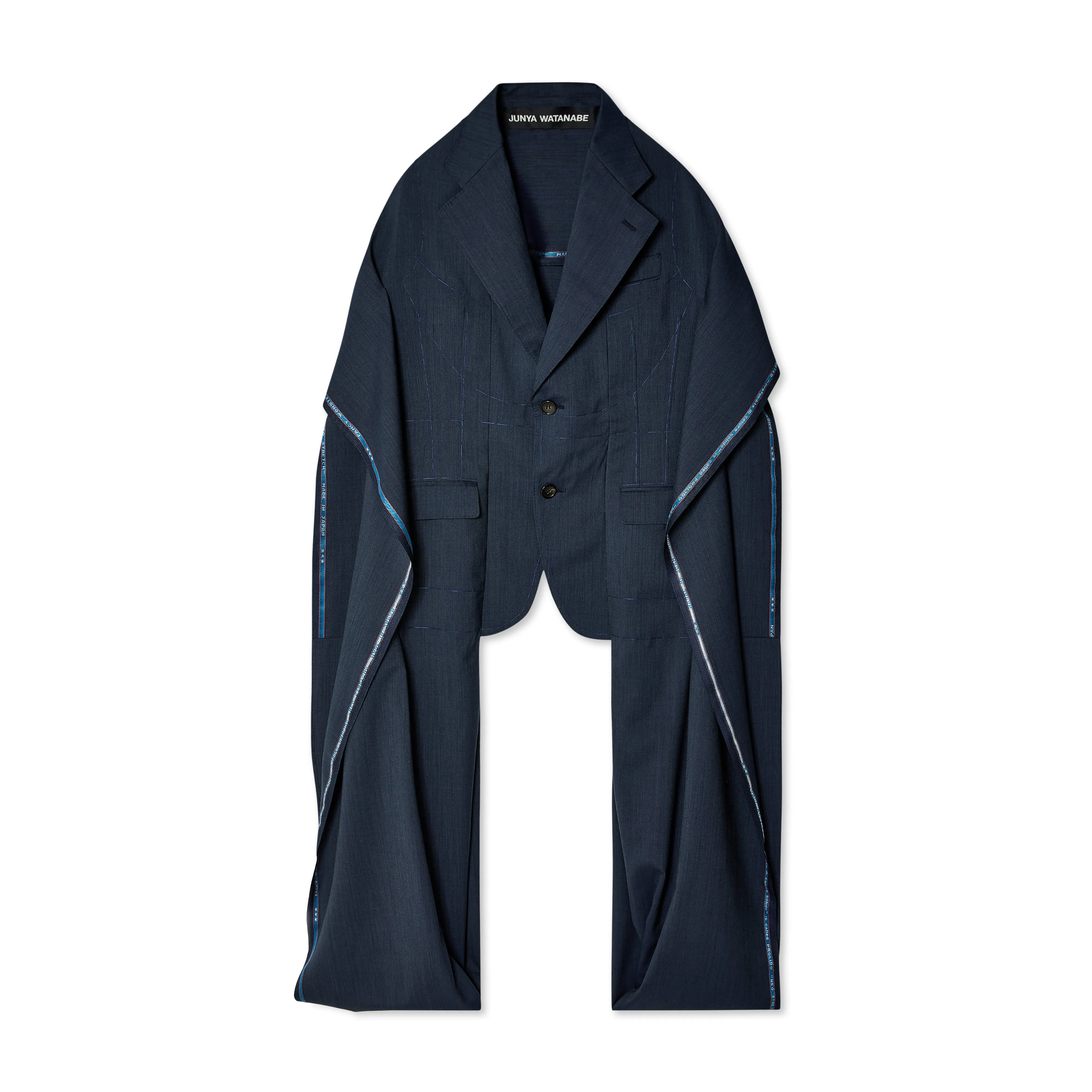 Junya Watanabe - Tropical Wool Long Jacket - (Blue)