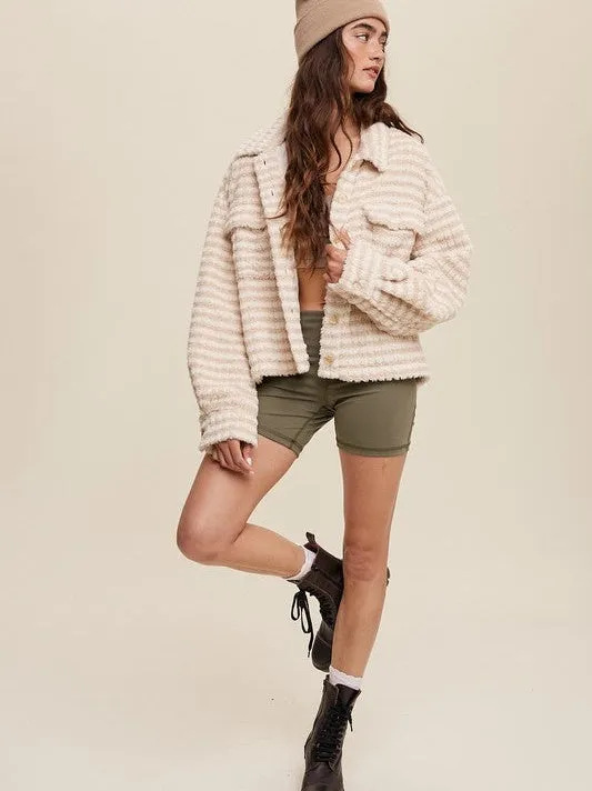 Keep Your Style Cozy Cropped Fleece Shacket