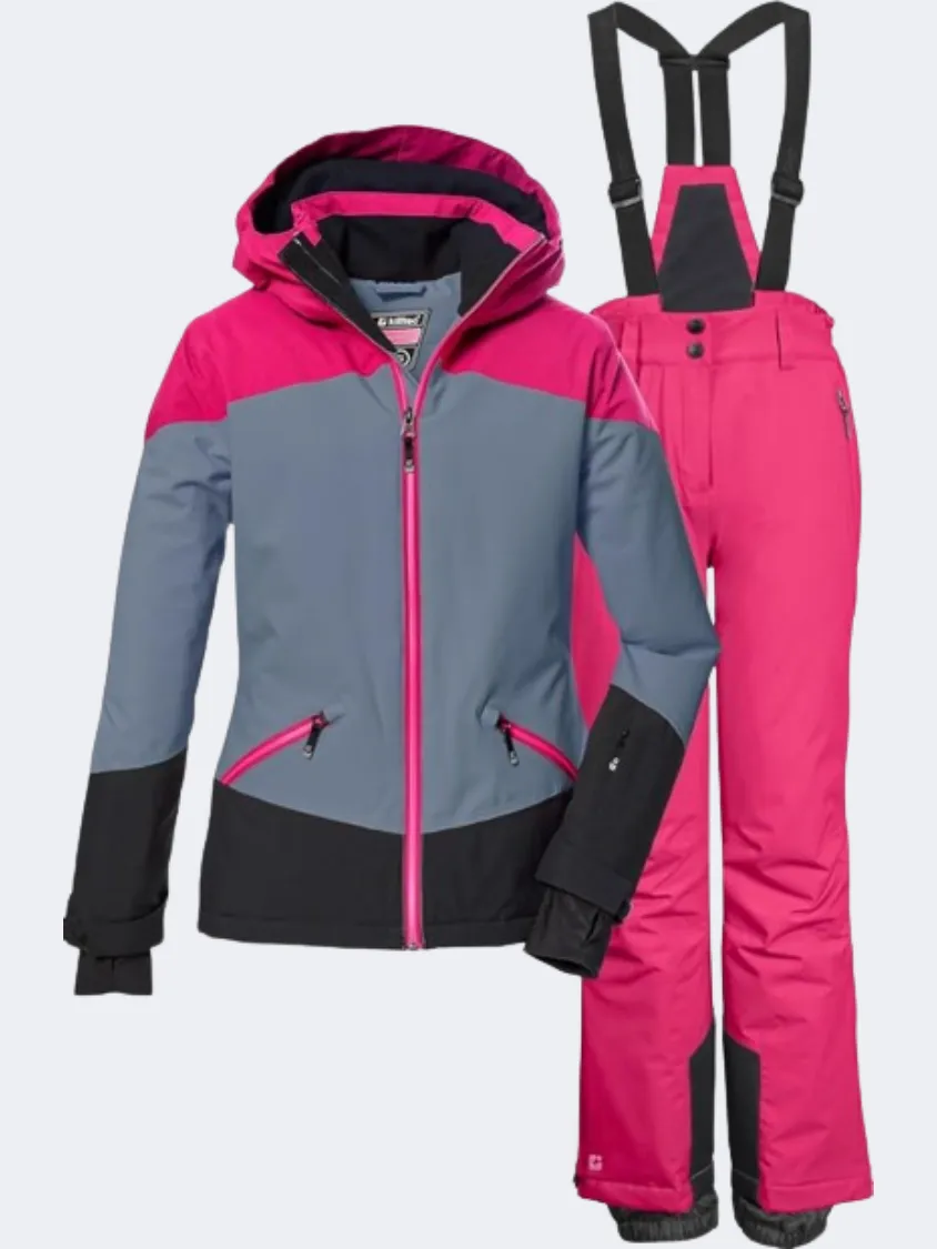 Killtec Ksw 145 Girls Skiing Set Blue Grey/Pink