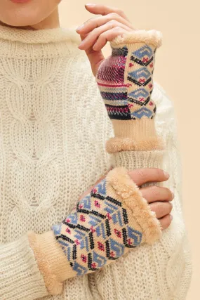 Ladies Kristi Wrist Warmers - Cream